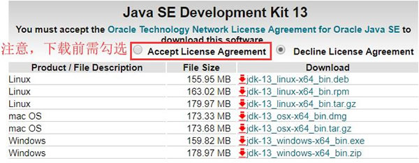 Java SE 13下载方式